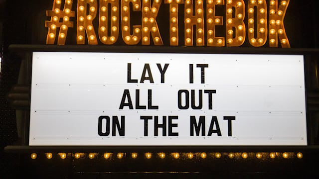 The Big 12 Wrestling motto at the 2023 Big 12 Wrestling Championship in Tulsa, Okla.